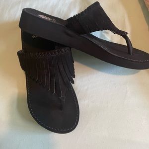 Yellow Box flip flops